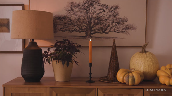 Luminara Russet Orange Flameless Candle Taper