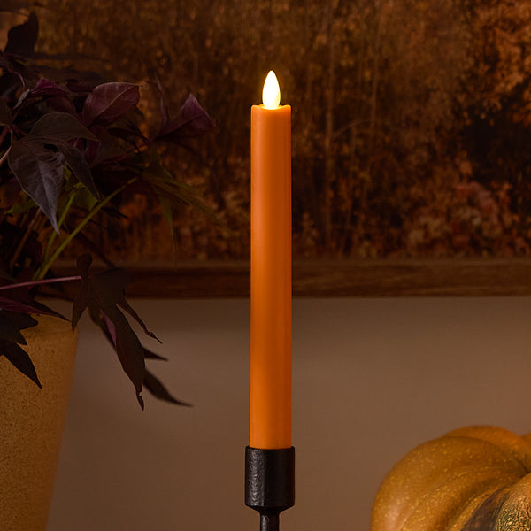 luminara Russet Orange Flameless Candle Taper