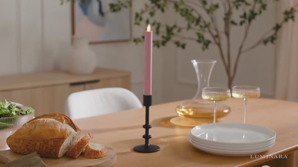 Luminara Saga Rose Flameless Candle Taper