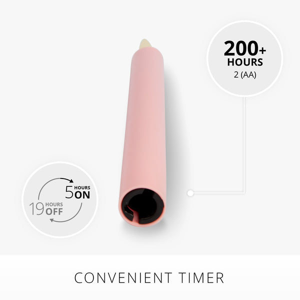 Luminara Saga Rose Flameless Candle Taper