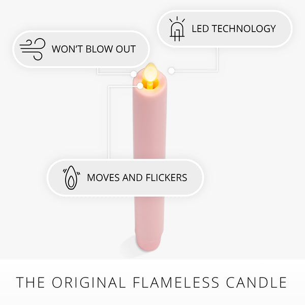 Luminara Saga Rose Flameless Candle Taper
