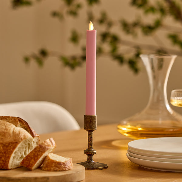 luminara Saga Rose Flameless Candle Taper