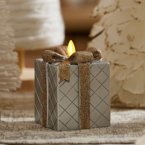 luminara Silver Flameless Candle Gift Box