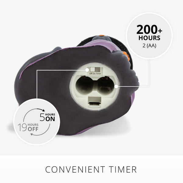 Luminara Smoky Charcoal Flameless Candle Witch Cat