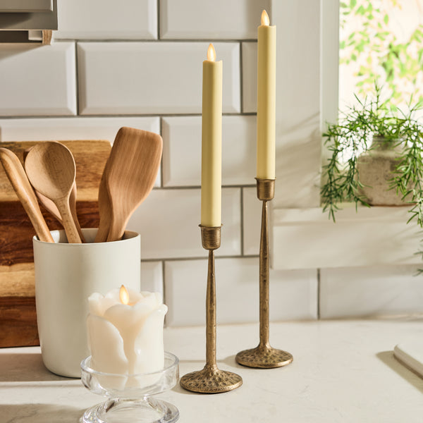 Luminara Snow White Flameless Candle Rose Bud