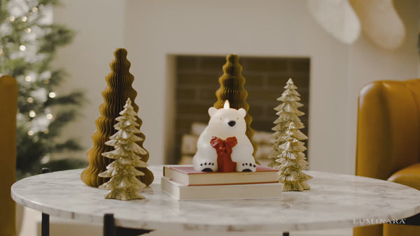Luminara Star White Flameless Candle Polar Bear