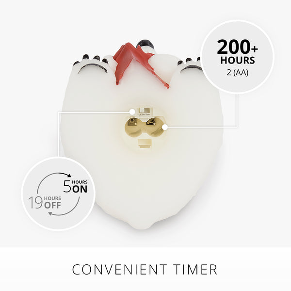 Luminara Star White Flameless Candle Polar Bear