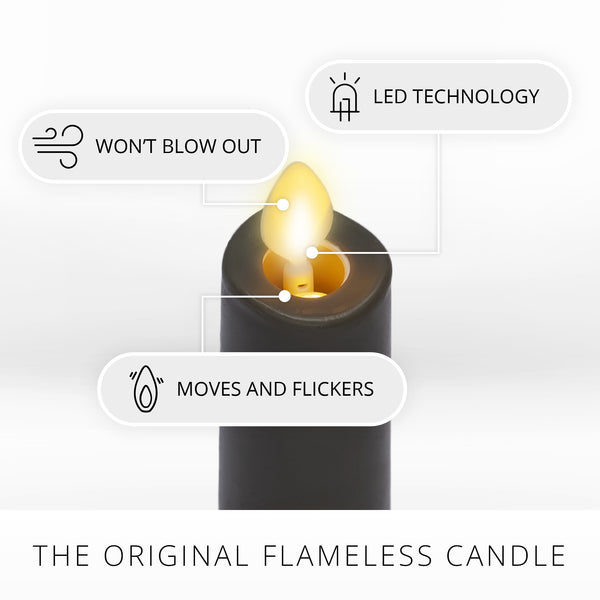 Luminara Stone Grey Flameless Candle Taper