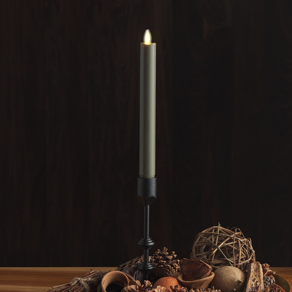 luminara Stone Grey Flameless Candle Taper