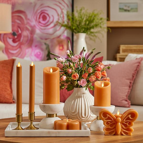 Luminara Sunlit Honey Flameless Candle Butterfly