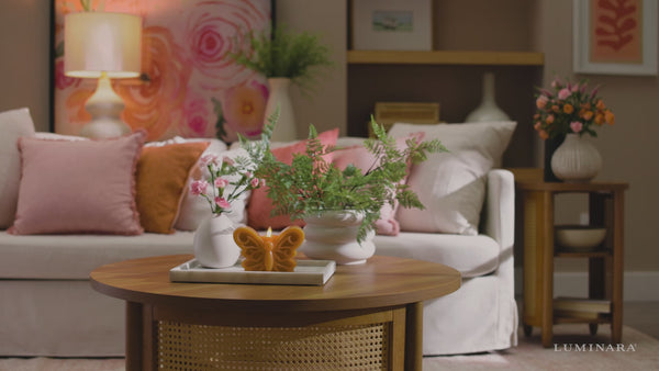 Luminara Sunlit Honey Flameless Candle Butterfly