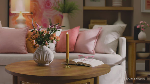 Luminara Sunlit Honey Flameless Candle Taper