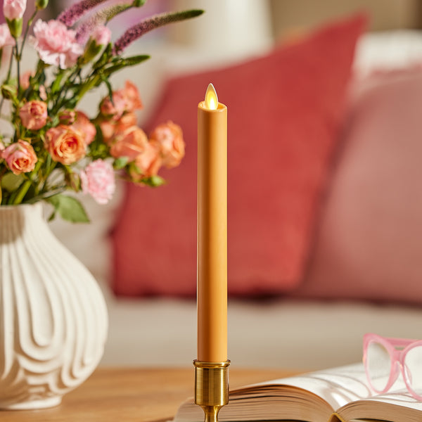 luminara Sunlit Honey Flameless Candle Taper