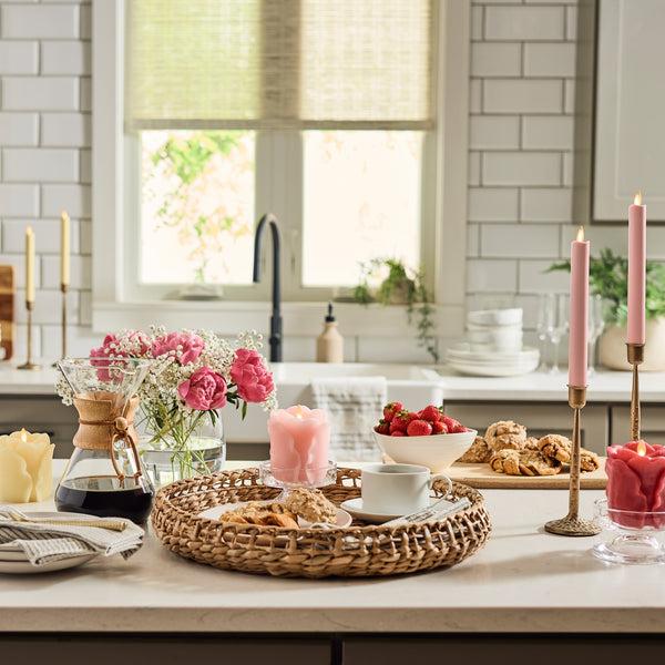 Luminara True Red Flameless Candle Rose Bud