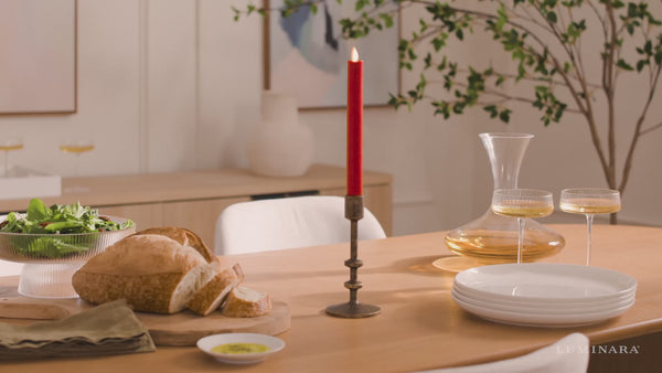 Luminara True Red Flameless Candle Taper