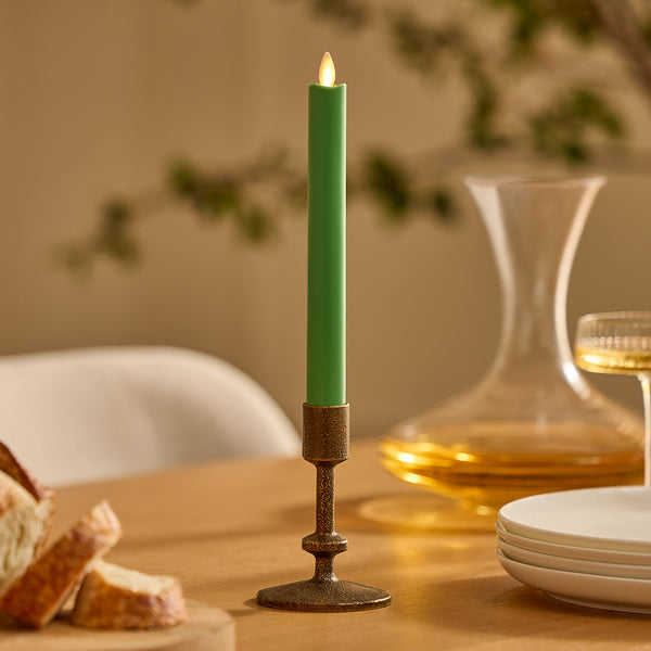 luminara Vibrant Green Flameless Candle Taper