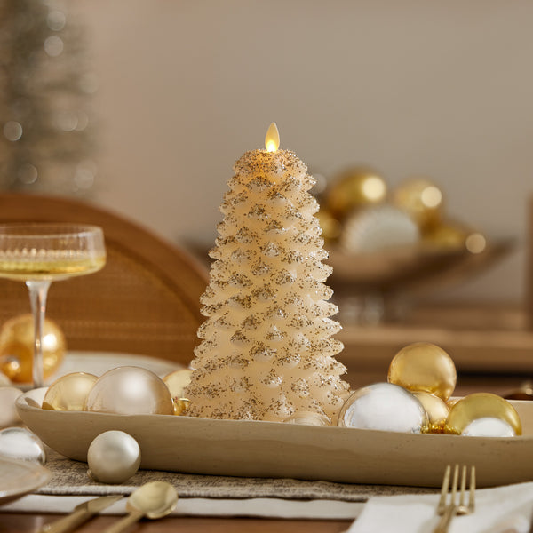 luminara White Swan Flameless Candle North Tree