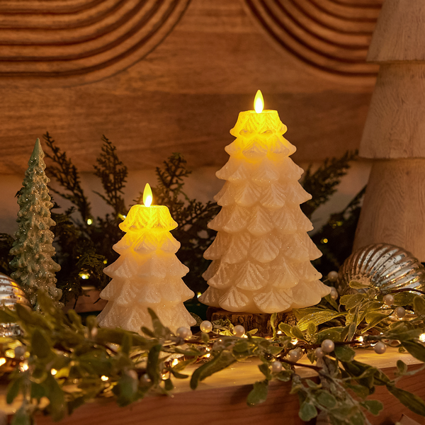 Luminara White Swan Flameless Candle Tree