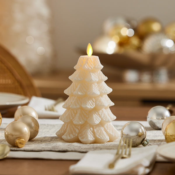 luminara White Swan Flameless Candle Tree