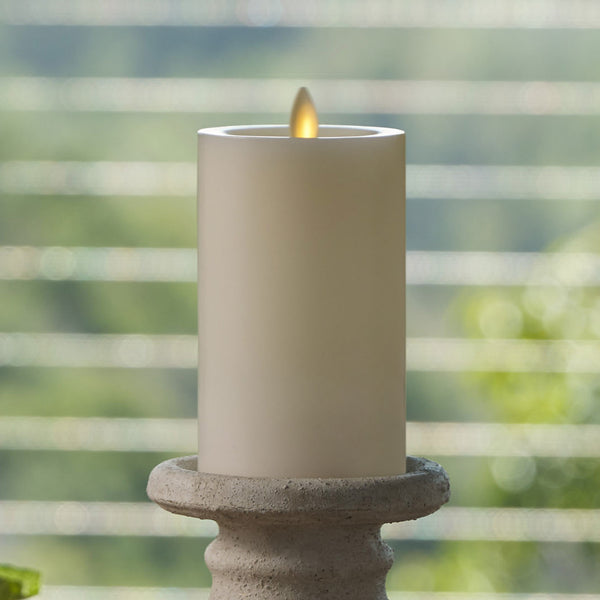 luminara Pearl Ivory Flameless Candle Pillar - Recessed Top luminara Pearl Ivory Flameless Candle Pillar - Recessed Top