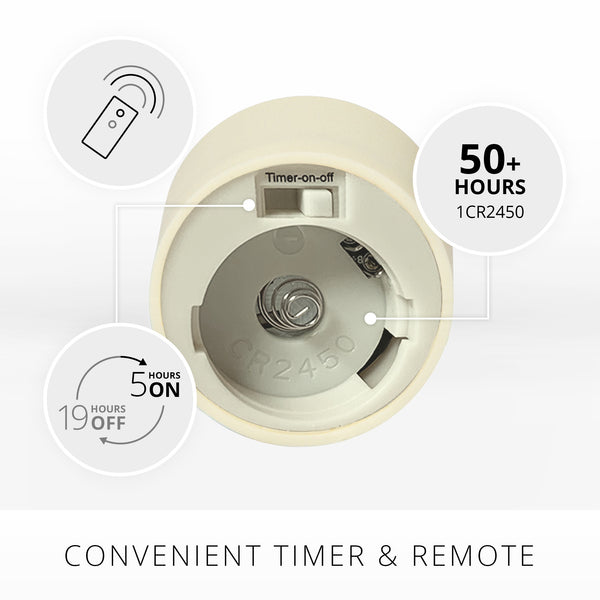 Luminara Pearl Ivory Flameless Candle Tealights - Flat Top - Set Of 2