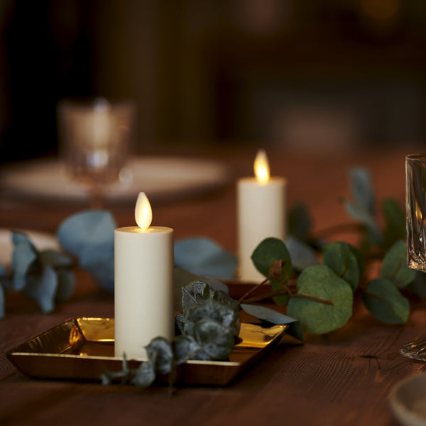 Luminara Pearl Ivory Flameless Candle Votive - Flat Top - Set Of 2