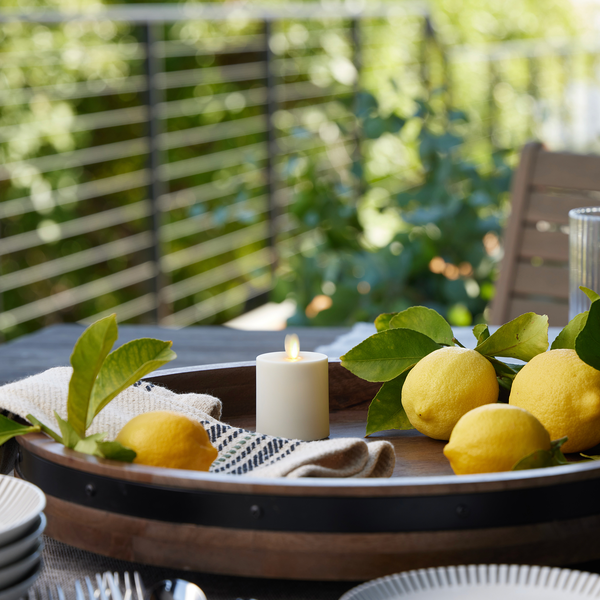 Luminara Pearl Ivory Outdoor Flameless Candle Votive - Flat Top