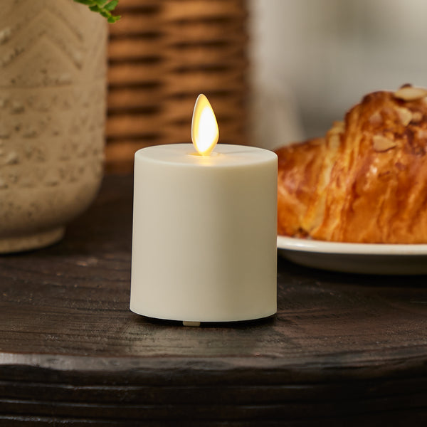 luminara Pearl Ivory Outdoor Flameless Candle Votive - Flat Top