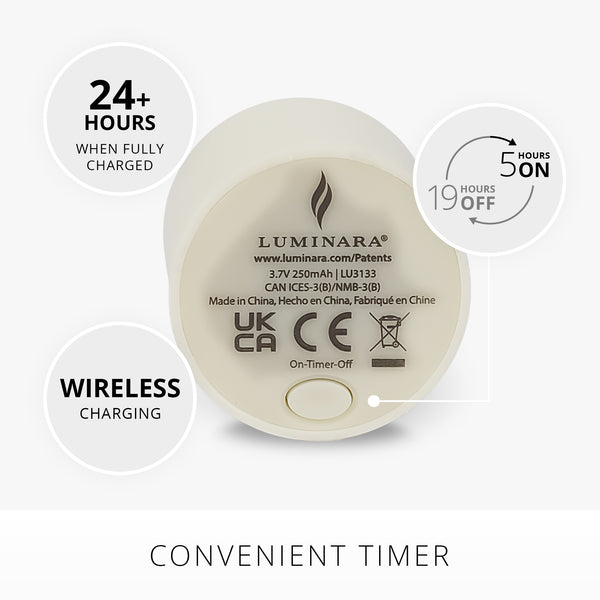 Luminara Rechargeable Tealights And Charging Base - Set Of 4