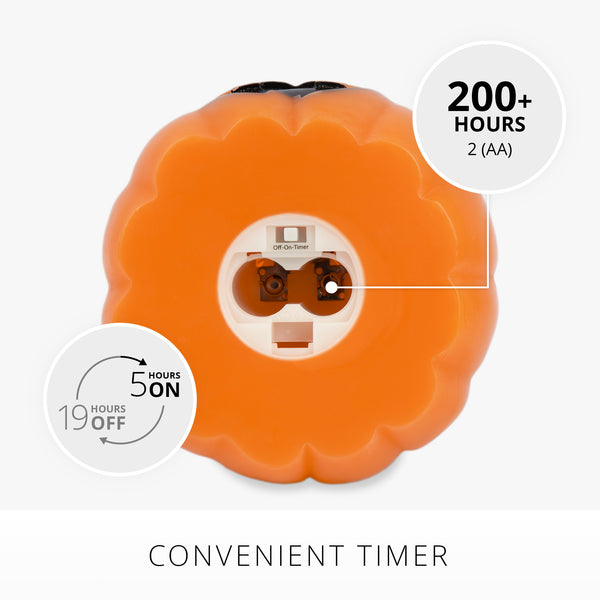 Luminara Russet Orange Flameless Candle Jack-o-lantern