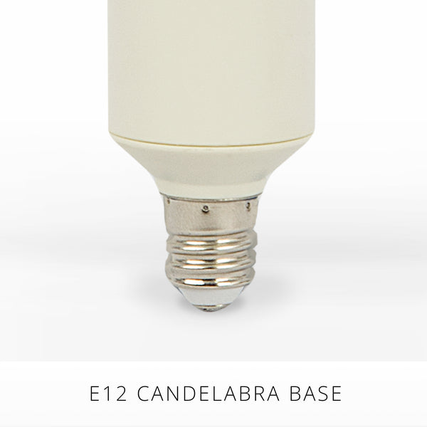 Luminara Set Of 2 Pearl Ivory Flameless Candle E12 Taper Bulbs