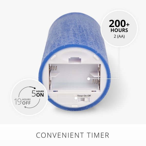 Luminara Set Of 3 Red White & Blue Flameless Candle Pillars