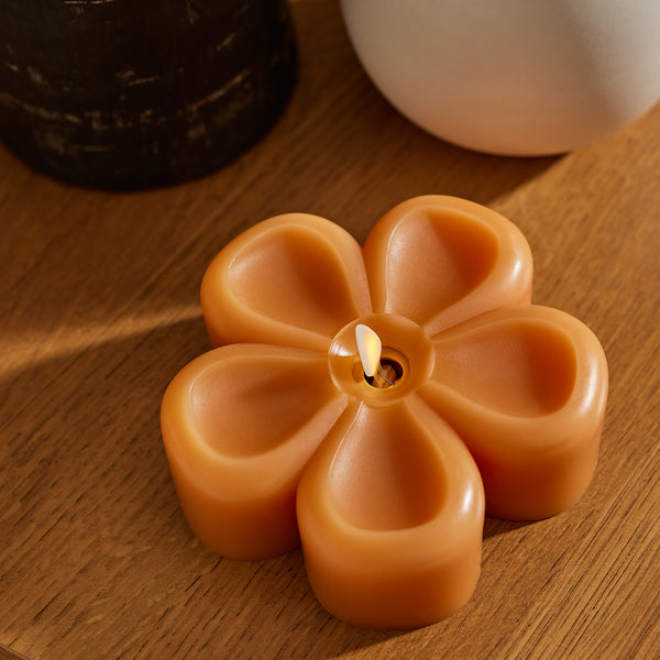 Luminara Sunlit Honey Flower Flameless Candle Tealight