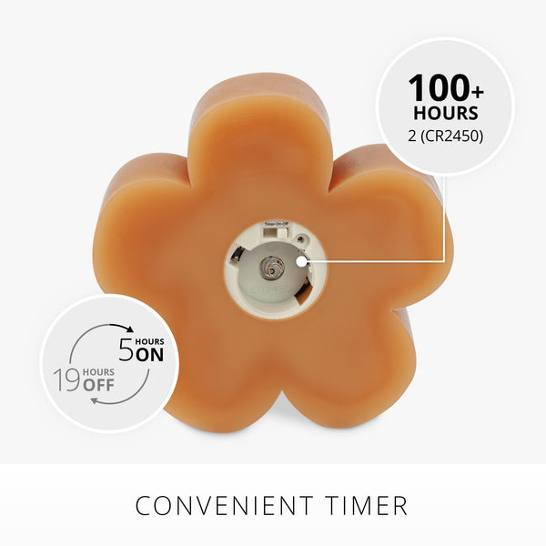 Luminara Sunlit Honey Flower Flameless Candle Tealight