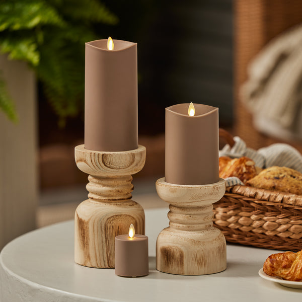 Luminara Timeless Taupe Outdoor Flameless Candle Votive