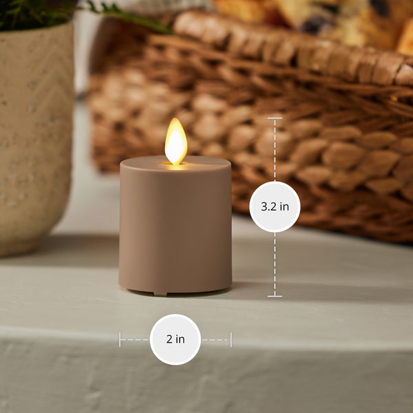 Luminara Timeless Taupe Outdoor Flameless Candle Votive