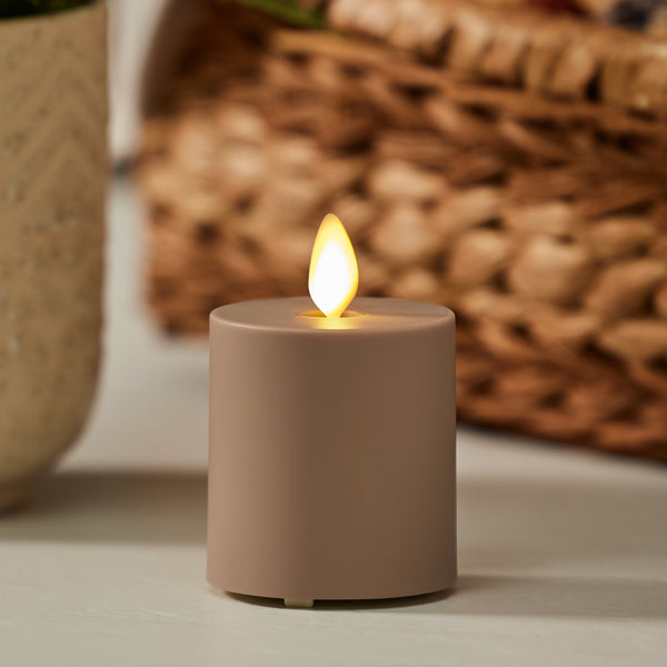 luminara Timeless Taupe Outdoor Flameless Candle Votive