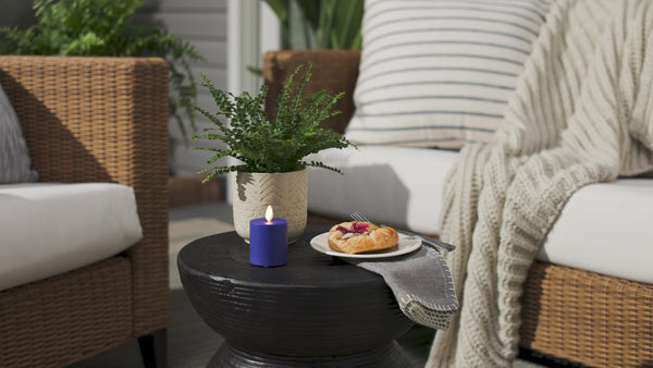 Luminara Vivid Ultramarine Outdoor Flameless Candle Votive