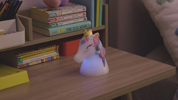 Luminara White Color Changing Flameless Candle Unicorn With Remote