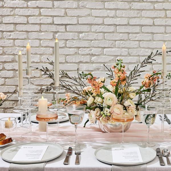 Luminara White Flameless Candle Tapers - Melted Top - 9.5" Height - Set Of 2