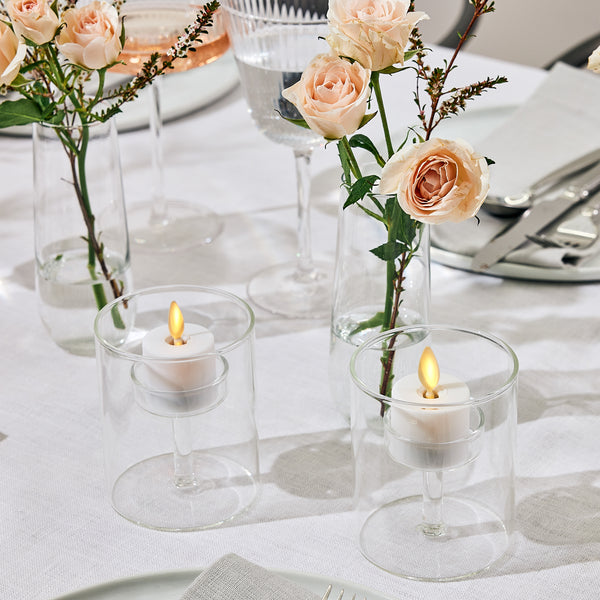 Luminara White Flameless Candle Tealights - Flat Top - Set Of 2