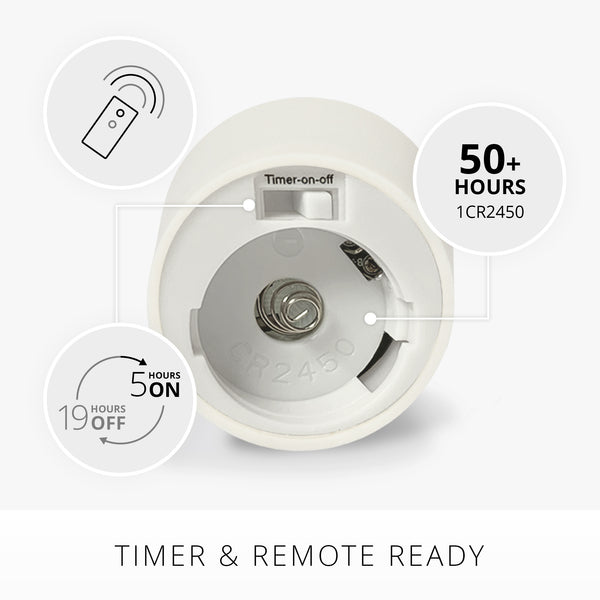 Luminara White Flameless Candle Tealights - Flat Top - Set Of 2