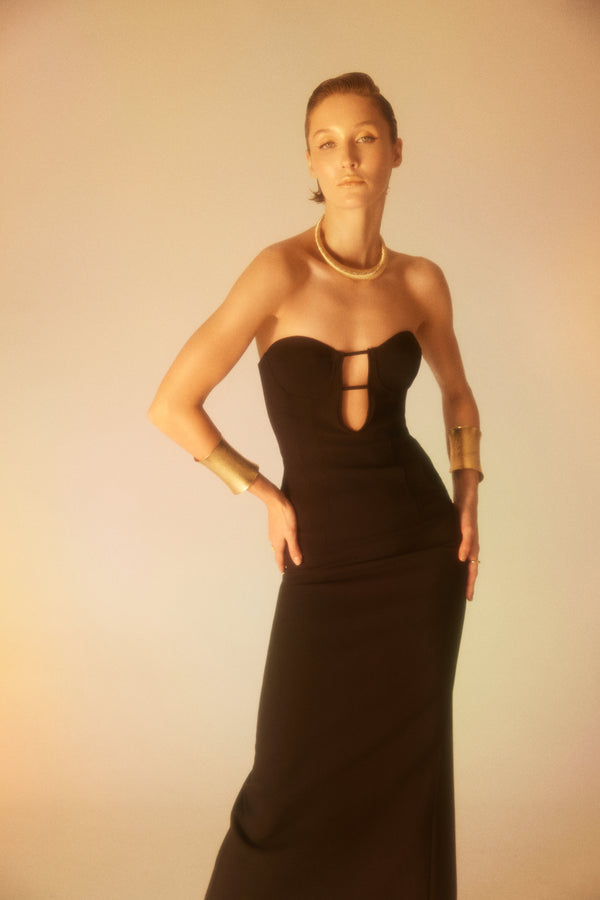 Lunaire Midnight Charms - Straplez Uzun Elbise