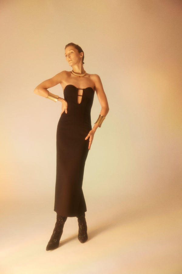 lunaire Midnight Charms - Straplez Uzun Elbise