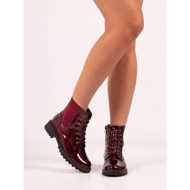 Lunar Alexis Burgundy Ankle Boot