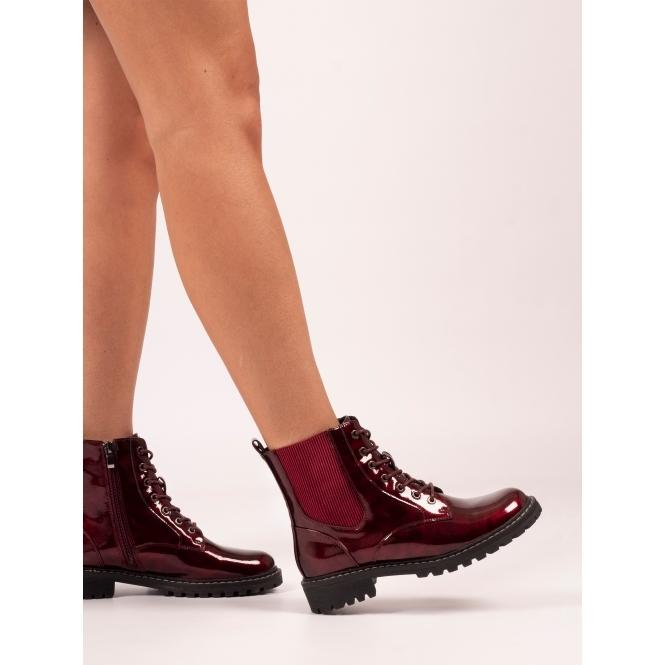 Lunar Alexis Burgundy Ankle Boot