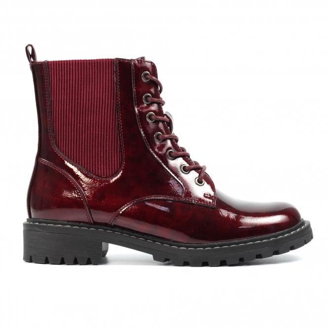 lunar Alexis Burgundy Ankle Boot