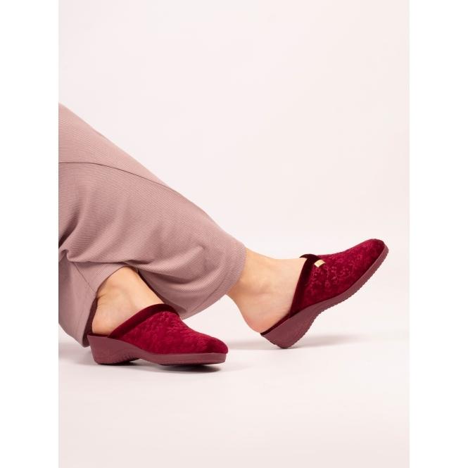 Lunar Amaretto Burgundy Mule Slipper