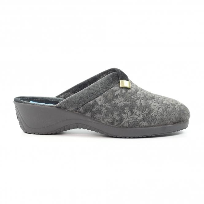 lunar Amaretto Grey Mule Slipper
