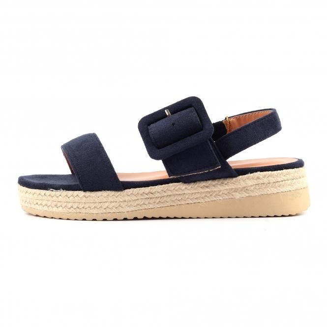 Lunar Amelia Navy Wedge Sandal